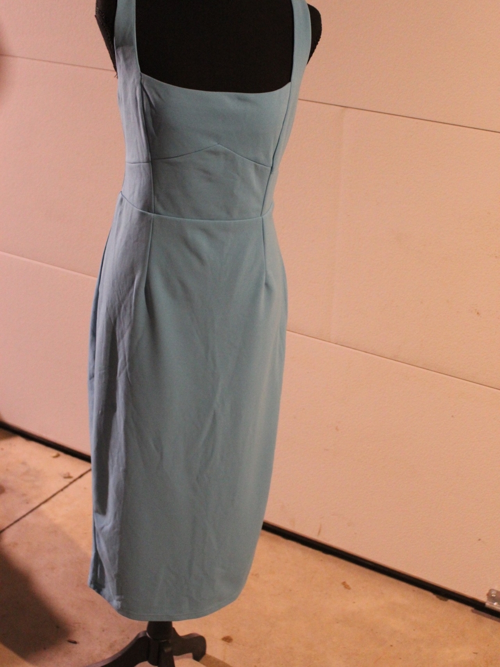 Light Blue Sleeveless Fit-and-Flare Dress